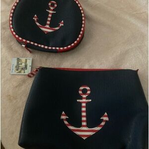 NWT nautical cosmetic bags never used